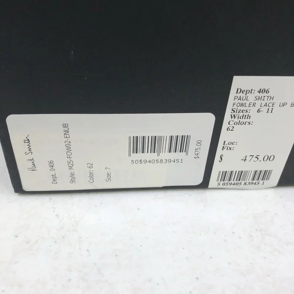 PAUL Smith Men’s Fowler Cow Leather Lace Up Boots - Picture 8 of 9